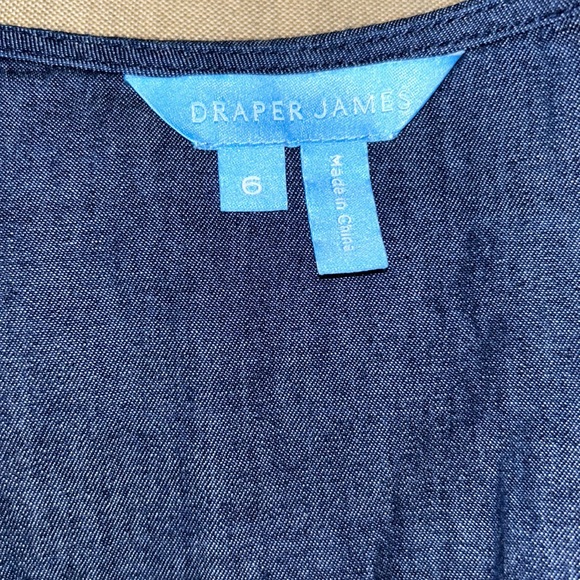 Draper James Dark Chambray Wrap Midi Dress - 6 - Picture 10 of 13